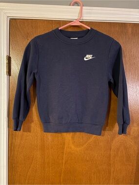 Nike Navy Sweatshirt with White Swoosh Logo